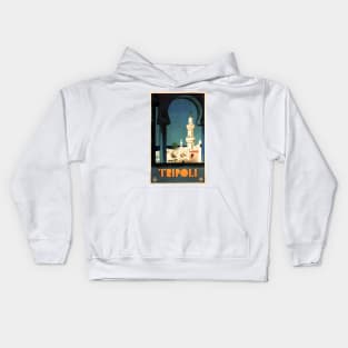 TRIPOLI LIBYA Middle East Art Deco Vintage Italy Travel Kids Hoodie